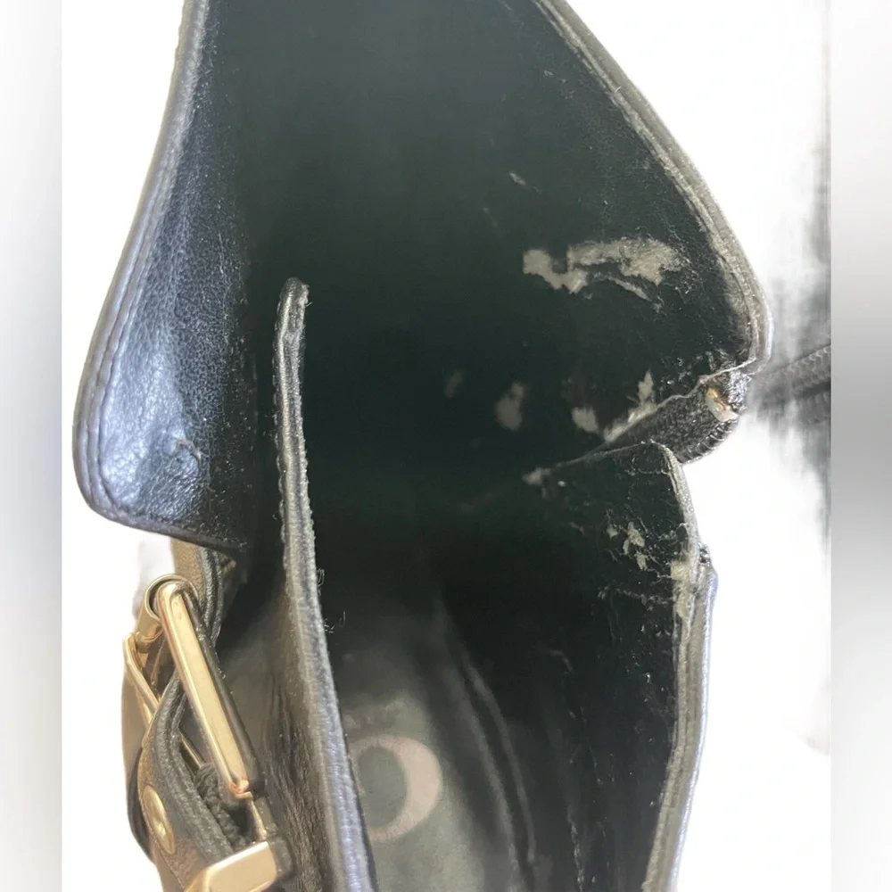 New Gianni Bini Black Chunky Buckle Hidden Platform Ankle Boot Size 9.5